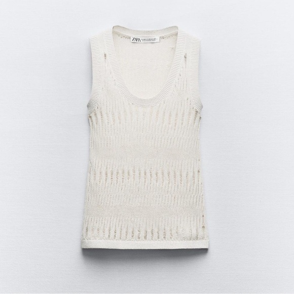 LIKE NEW Zara Lurex Knit Tank - Picture 1 of 6